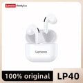 Lenovo Original lp40 bluetooth fone de ouvido 5.0 som imersivo alta fidelidade tws com microfone controle toque para longo tempo de espera movimento