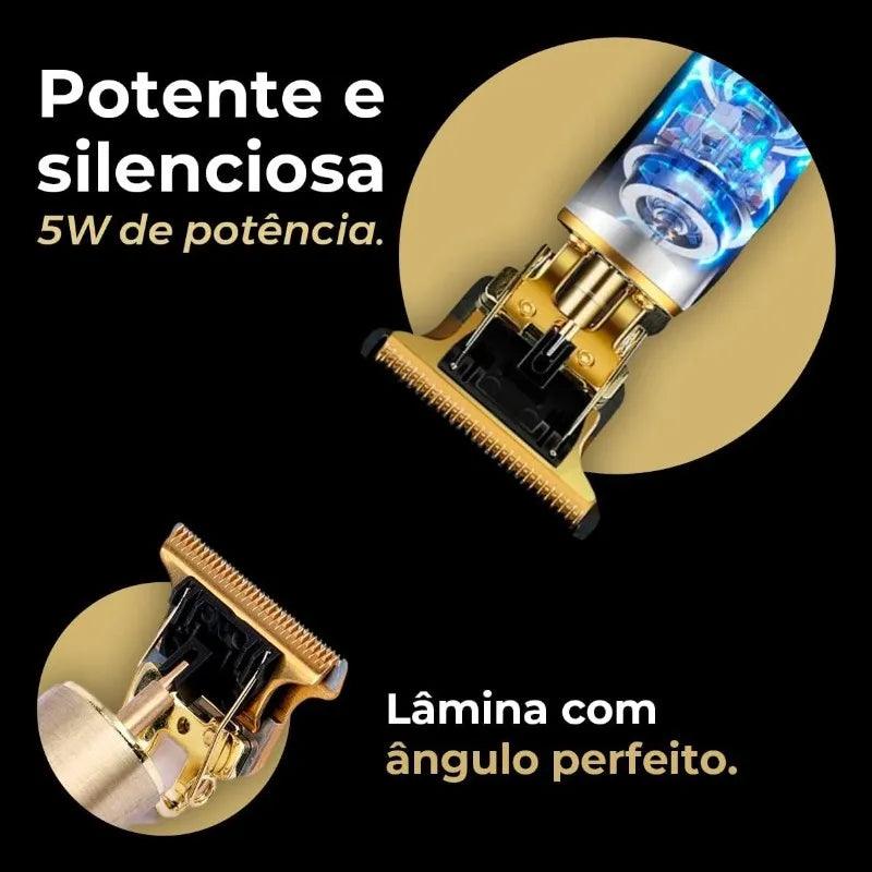 Máquina de corte de cabelo masculina com design aleatório elétrico profissional - Nossa Compra