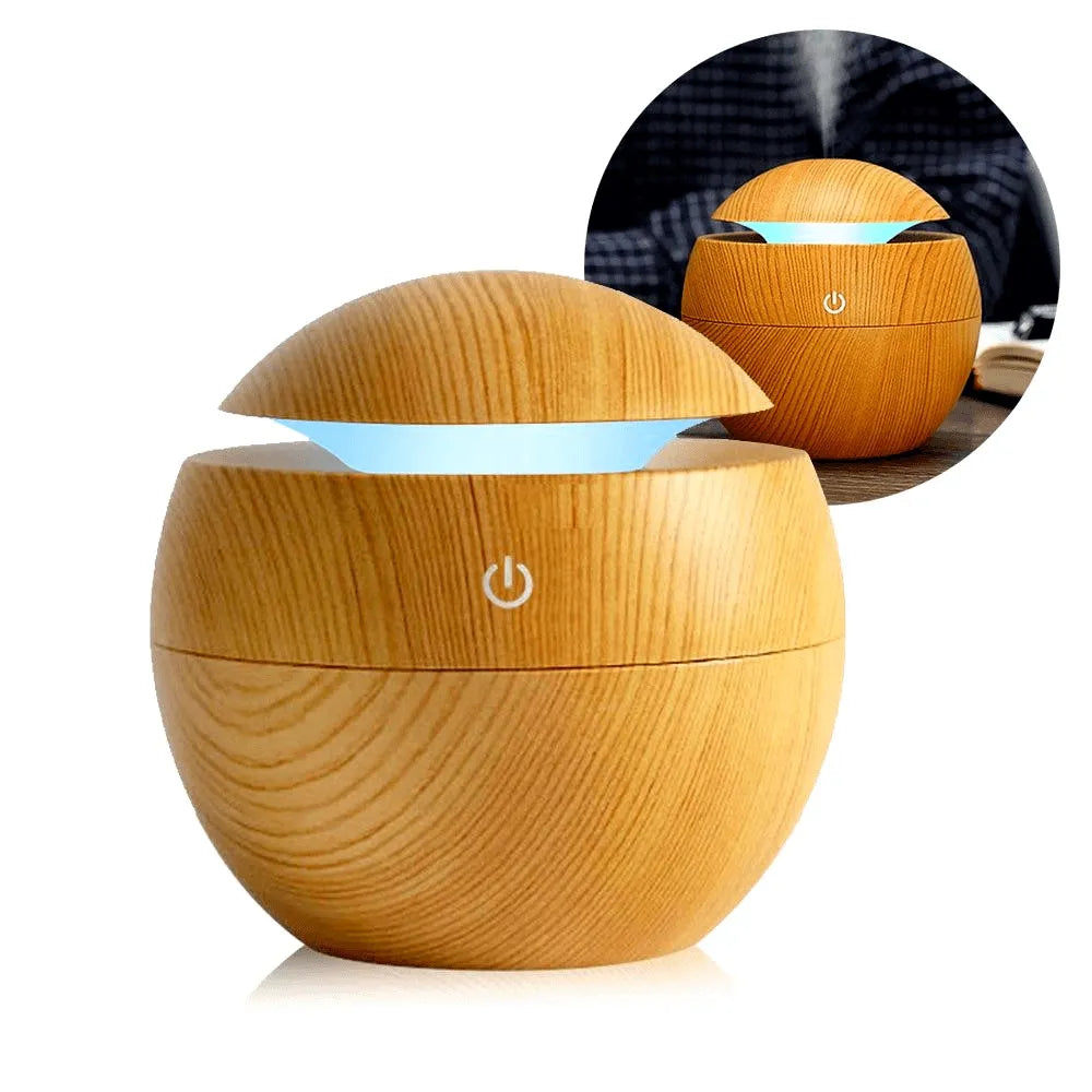 Umidificador Ar 130ml Difusor Ultrassônico Portátil Usb Led Purificador Aroma Mini Esfera - Nossa Compra