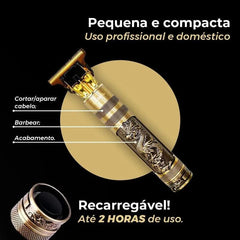 Máquina de corte de cabelo masculina com design aleatório elétrico profissional - Nossa Compra