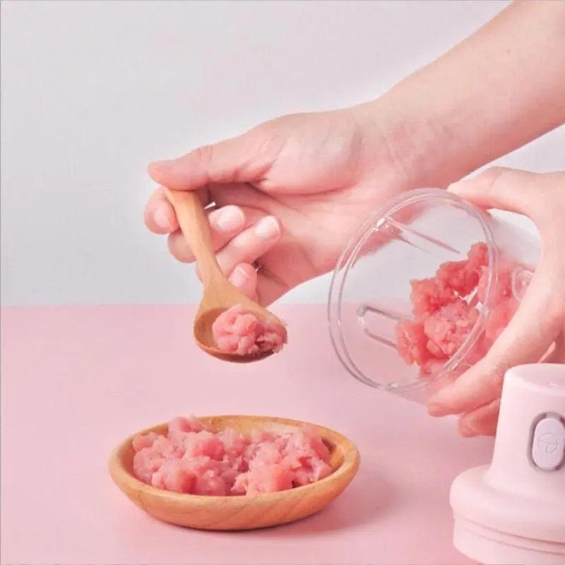 Mini Processador De Alimentos Elétrico 250ml Triturador Recarregável Sem Fio Utensilio de cozinha - Nossa Compra