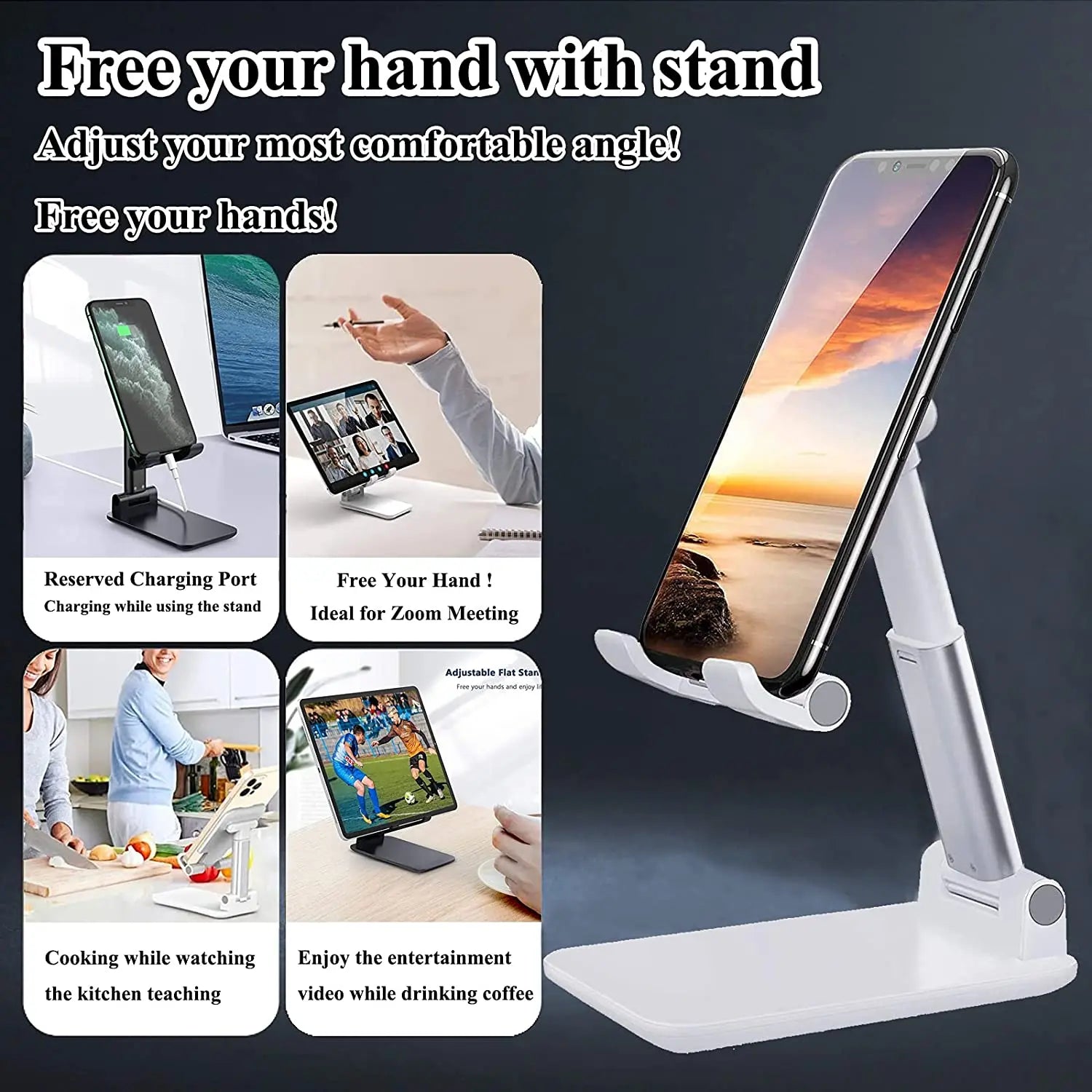PROMOÇÃO! Suporte Para Celular e Tablet Dobrável Portátil Ajustável - Nossa Compra