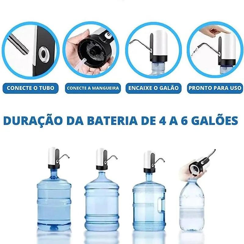 Bomba de Água Para Galão Facilita Retirada de Água Aparelho Elétrico Para Bombear Água - Nossa Compra