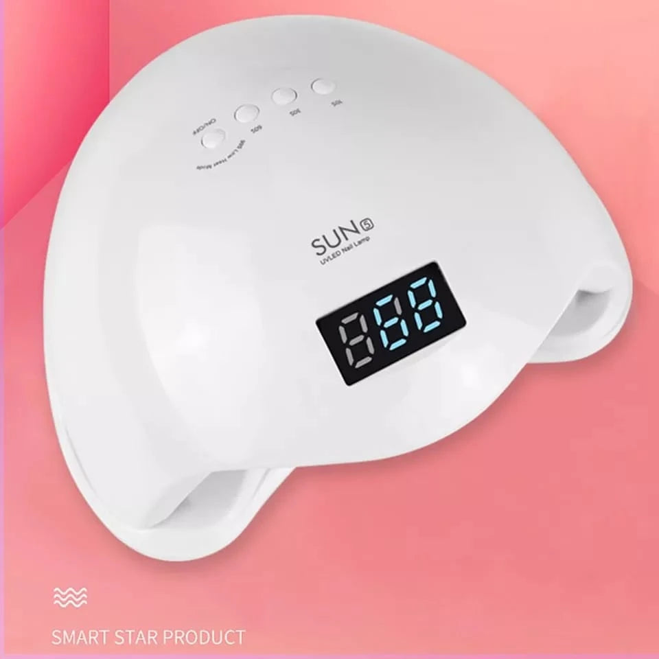 DAFUSHOP Cabine Sun 5 48w Rosa/Branca Bivolt Uv/led Timer Led Unhas Gel