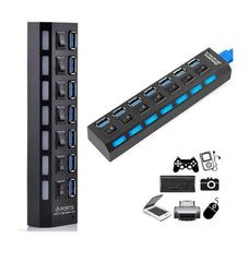 Extensão Hub Régua Usb 2.0 - 7 Portas Pc Hd Externo Pendrive - Nossa Compra
