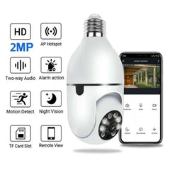 Câmera segurança wifi ip sem fio 360 com encaixe lâmpada bocal aplicativo yoosee ptz full HD visão noturna - bivolt - Nossa Compra