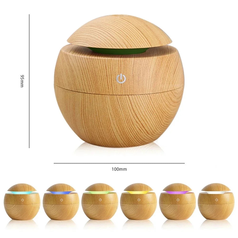 Umidificador Ar 130ml Difusor Ultrassônico Portátil Usb Led Purificador Aroma Mini Esfera - Nossa Compra