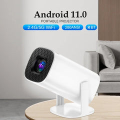 Mini projetor portátil esperto de P30, andróide 11, apoio de WiFi 6, 4K, 1080P, 2.4G, 5G, 1280x720P, cinema home