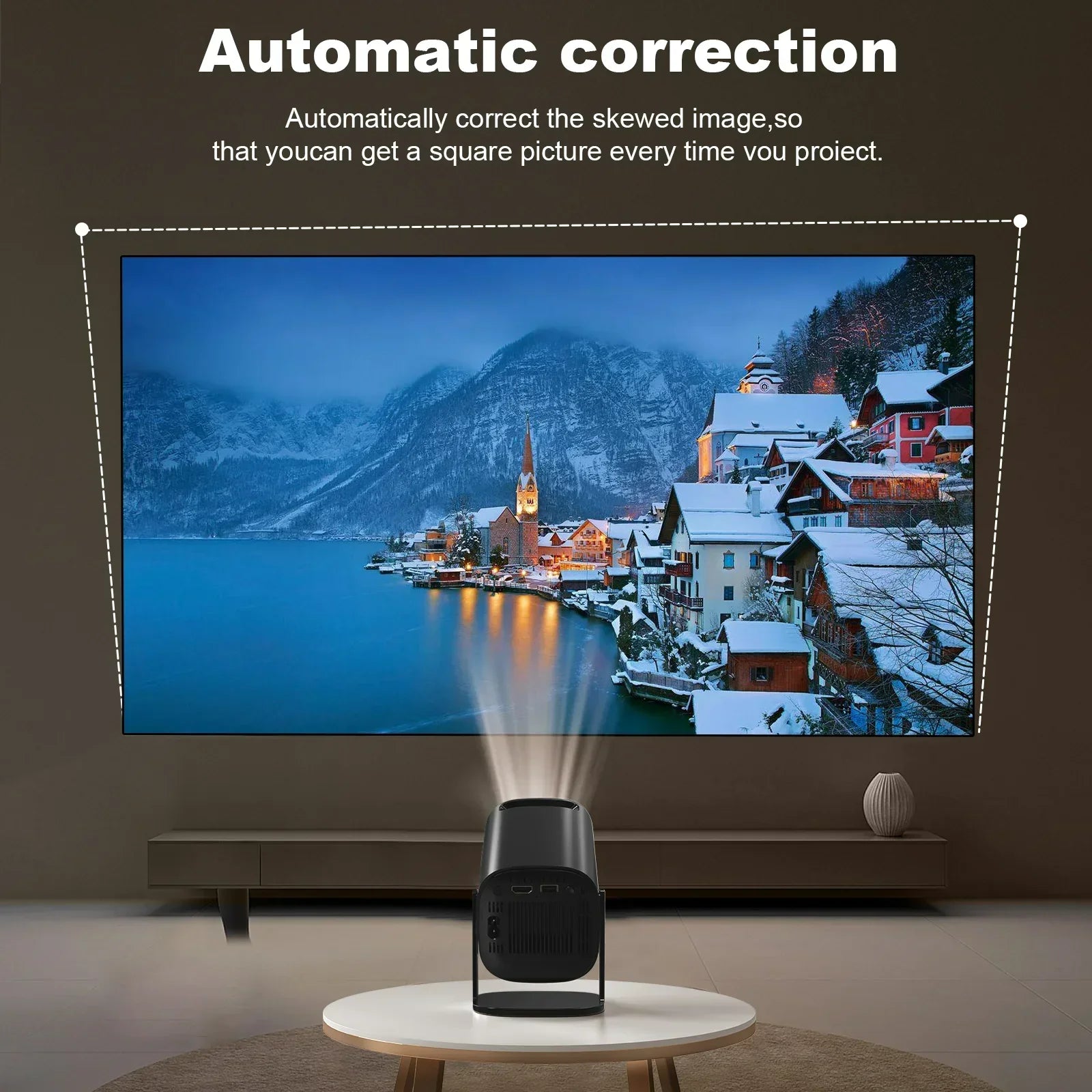 Mini projetor portátil esperto de P30, andróide 11, apoio de WiFi 6, 4K, 1080P, 2.4G, 5G, 1280x720P, cinema home