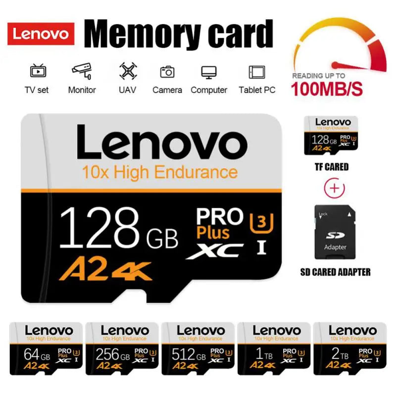 Lenovo Original SD 1TB Micro TF Mini SD Card 256GB 512GB 128gb 64GB TF Memory Flash Card for Phone/Computer/Câmera - Nossa Compra
