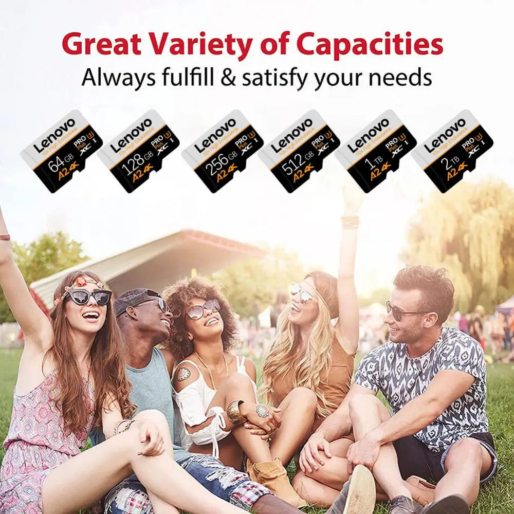 Lenovo Original SD 1TB Micro TF Mini SD Card 256GB 512GB 128gb 64GB TF Memory Flash Card for Phone/Computer/Câmera - Nossa Compra