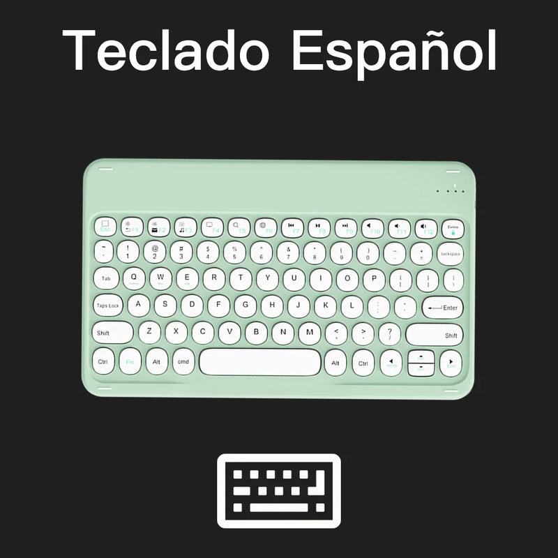 Português Teclado Bluetooth E Mouse Para iOS Android Sistema Windows Recarregáveis Portátil Tablet Teclado Para iPad MatePad Celular - Nossa Compra