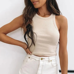 Camisola de alças sexy colete de colheita sólida harajuku coreano feminino fora do ombro malha cáqui branco verão feminino topos