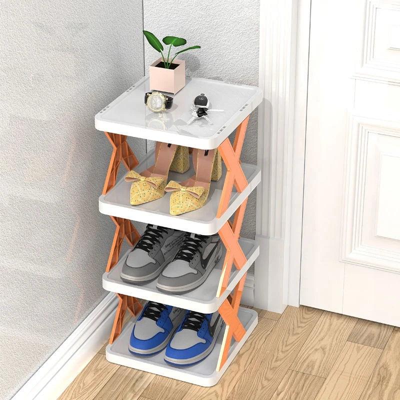 Sapateira Dobrável, design retrátil e simples, economia de espaço, 5 camadas - Nossa Compra