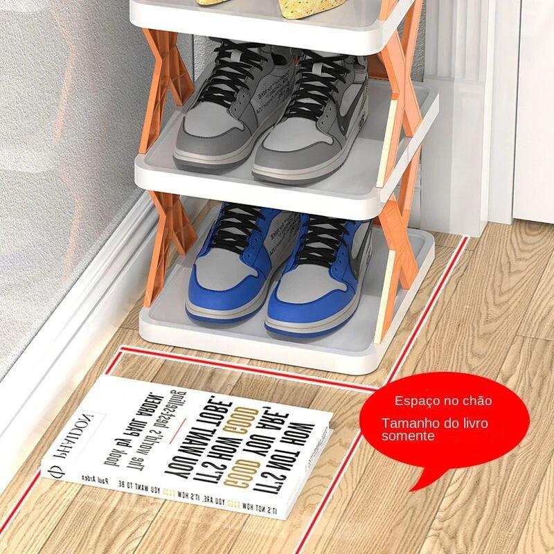 Sapateira Dobrável, design retrátil e simples, economia de espaço, 5 camadas - Nossa Compra