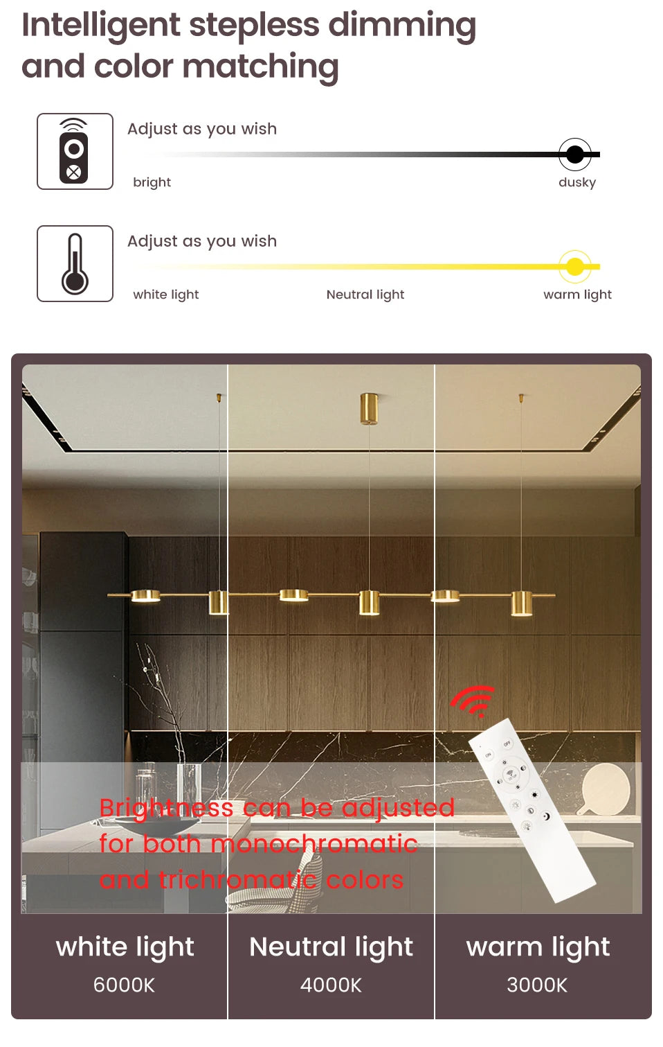 Lustres LED modernos para sala de estar, mesa de jantar candelabro do teto, cozinha pendurada luz, lâmpada de iluminação interior