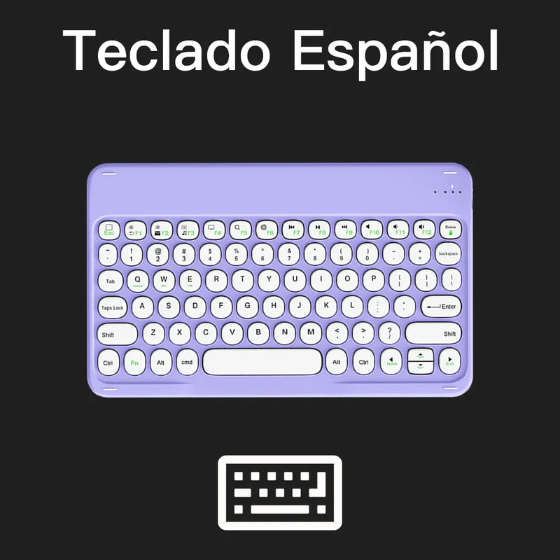 Português Teclado Bluetooth E Mouse Para iOS Android Sistema Windows Recarregáveis Portátil Tablet Teclado Para iPad MatePad Celular - Nossa Compra