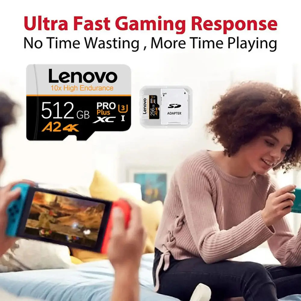 Lenovo Original SD 1TB Micro TF Mini SD Card 256GB 512GB 128gb 64GB TF Memory Flash Card for Phone/Computer/Câmera - Nossa Compra