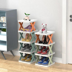 Sapateira Dobrável, design retrátil e simples, economia de espaço, 5 camadas - Nossa Compra