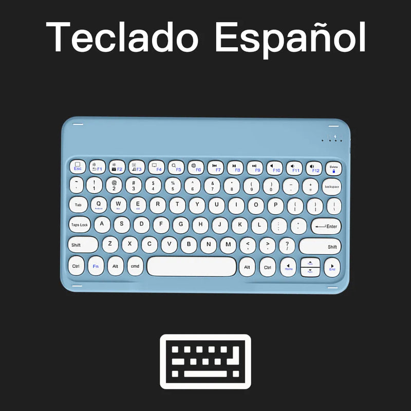 Português Teclado Bluetooth E Mouse Para iOS Android Sistema Windows Recarregáveis Portátil Tablet Teclado Para iPad MatePad Celular - Nossa Compra