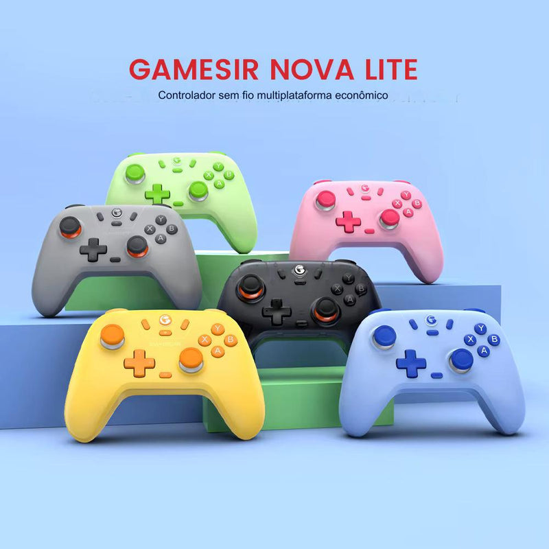 Controle de gamepad sem fio GameSir Nova Lite com Bluetooth, Dongle, com fio para Switch, Android, IOS, PC e jogos Steam