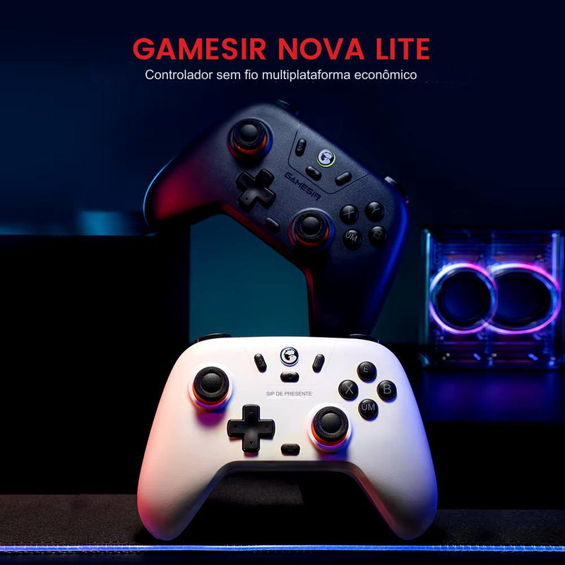 Controle de gamepad sem fio GameSir Nova Lite com Bluetooth, Dongle, com fio para Switch, Android, IOS, PC e jogos Steam